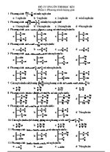 Đề cương ôn thi học kì I Toán 11
